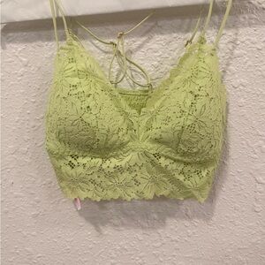 PINK Victoria's Secret Lime Lace Bralette